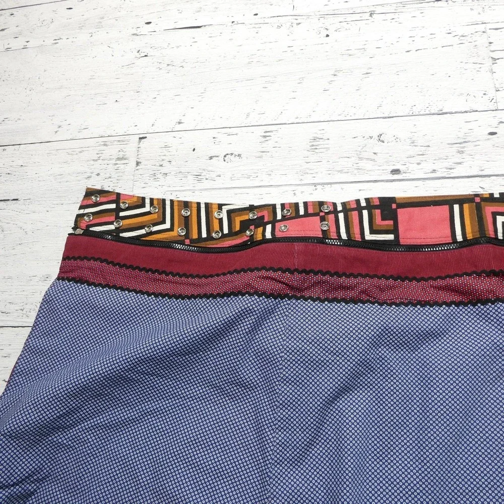 Zand Amsterdam Skirt Womens One Size Red Wrap Reversible Pocket Belt Boho